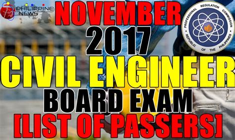 List of passers in Civil Engineer Licensure Exam (Nov. 2017).